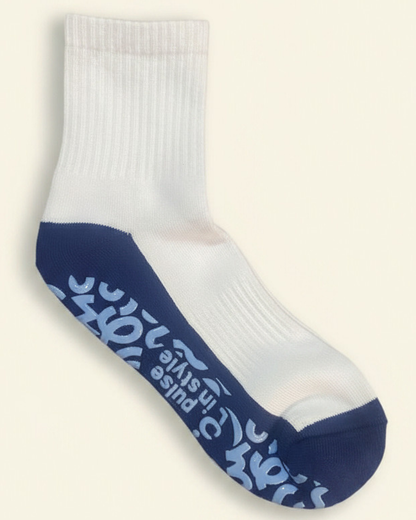 White Socks with Blue Sole School socks